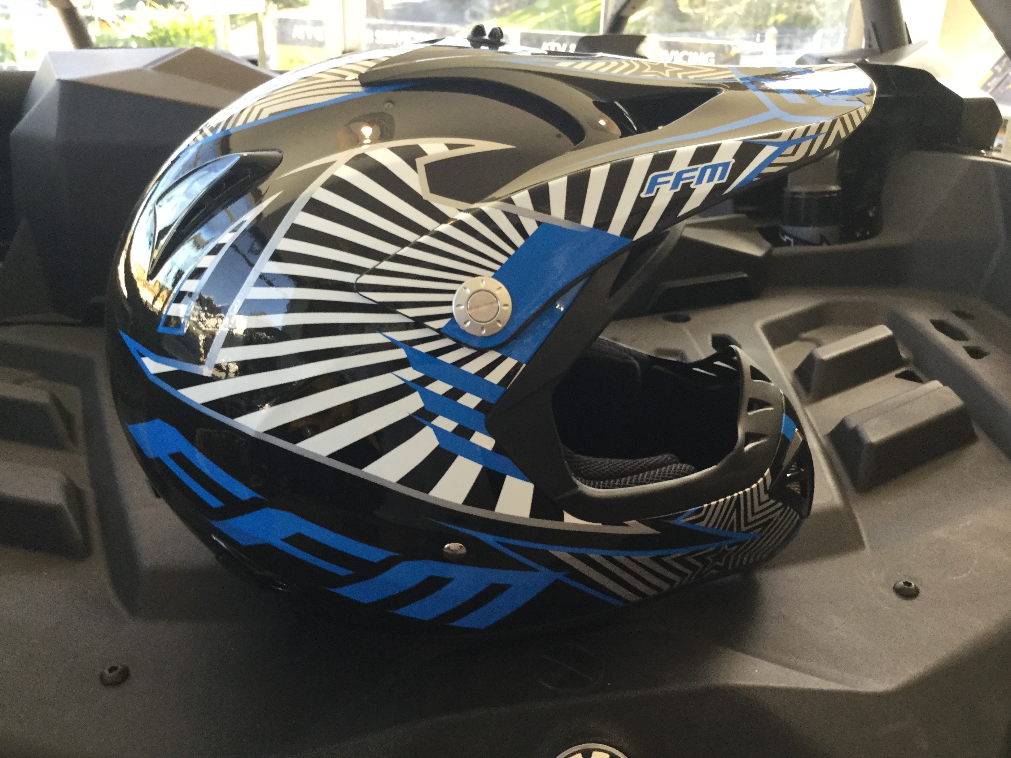 FFM Motorstar 2 Blk/Blue Helmet - Image 3